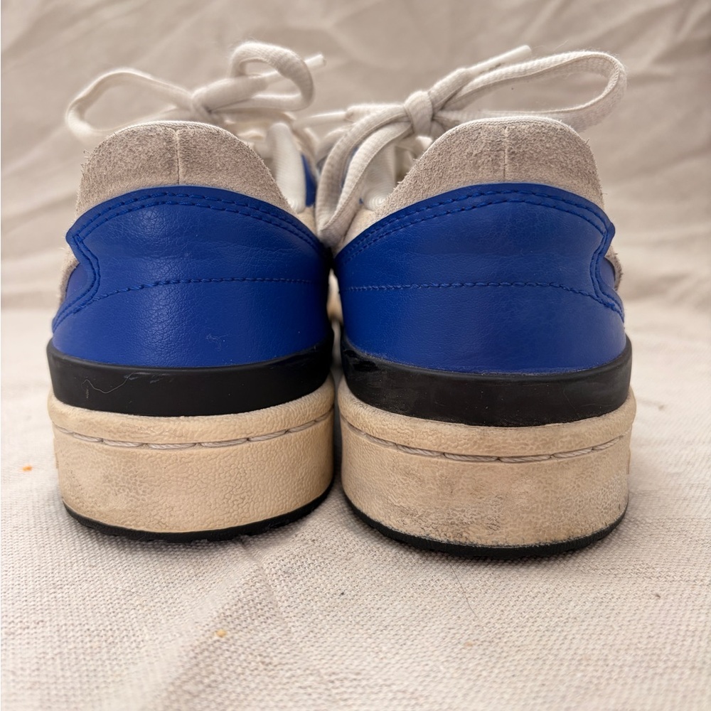 Adidas FORUM LOW SHOES Cream and Blue Sneakers - Picture 5 of 6